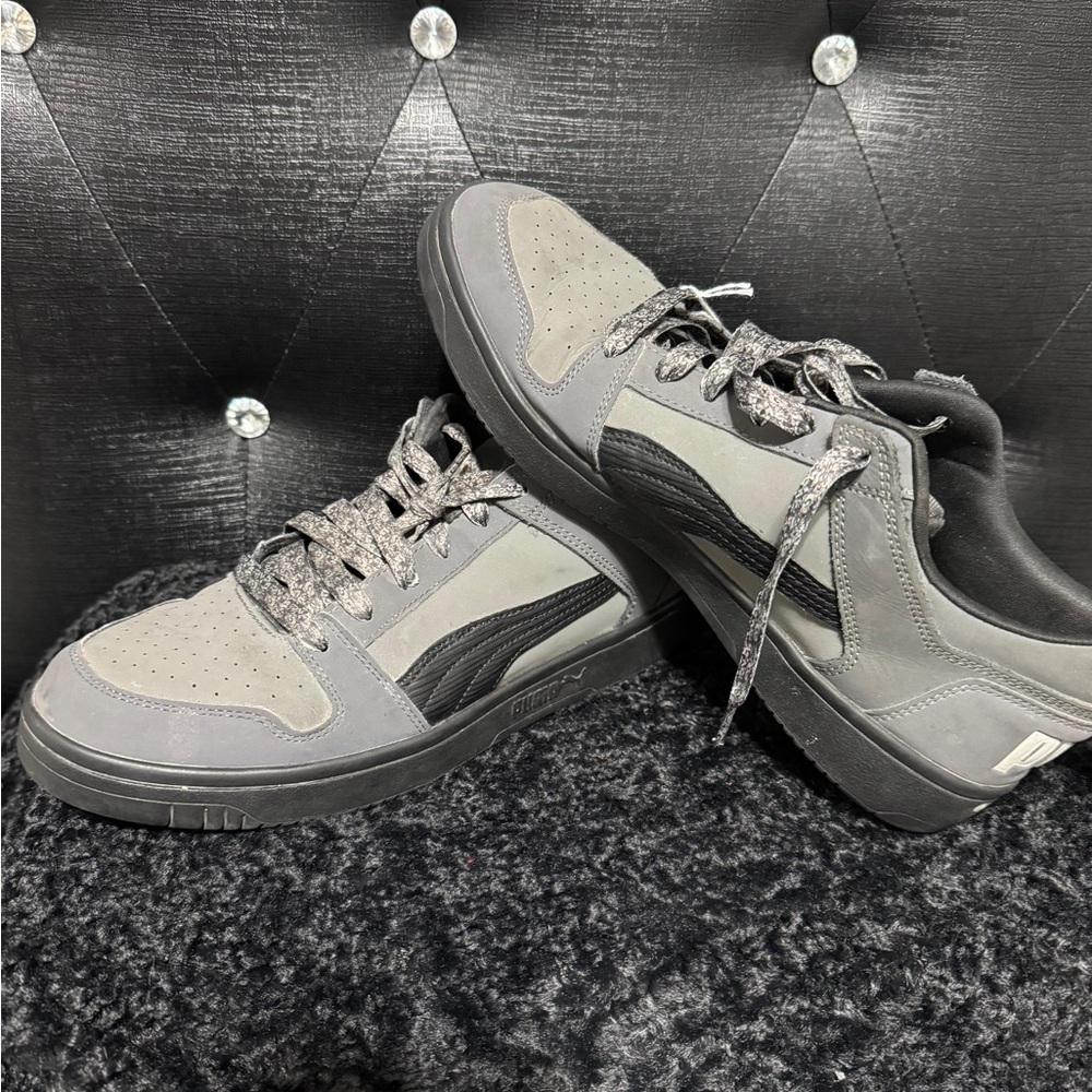 Puma Rebound LayUp Low Men's Sneakers‎ Gray and Black